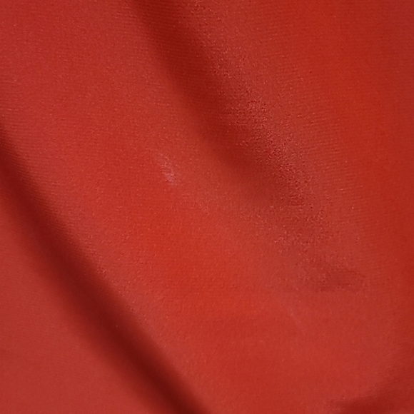 Pedder Street Vintage 80s Lace Collar Pleated Red Button Down Blouse - Picture 10 of 10